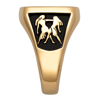 14K Gold over Sterling Ladies Rectangle Signet Class Ring
