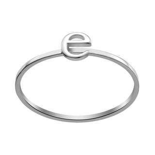 Sterling Silver Petite Lowercase Initial Ring
