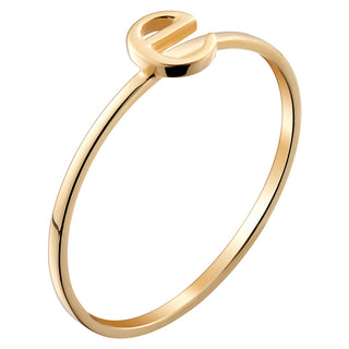 10K Yellow Gold Petite Lowercase Initial Ring