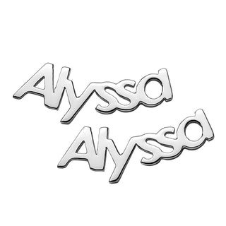 Sterling Silver Personalized Name Crawler Button Earring