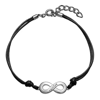 Engraved Name Infinity Cord Bracelet