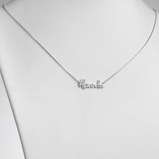 Sterling Silver Petite Fancy Posh Name Necklace