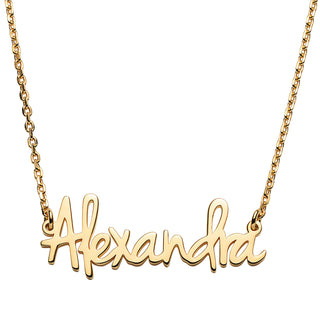 14K Gold over Sterling Petite Posh Script Name Necklace