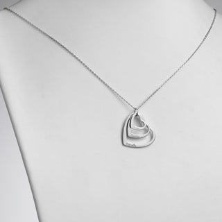 Sterling Silver Nesting Hearts with Names Necklaces - 3
