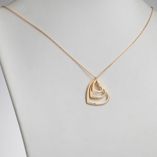 14K Gold over Sterling Nesting Hearts with Names Necklaces - 3