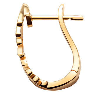 14K Gold over Sterling Script Name Post Clip Earring