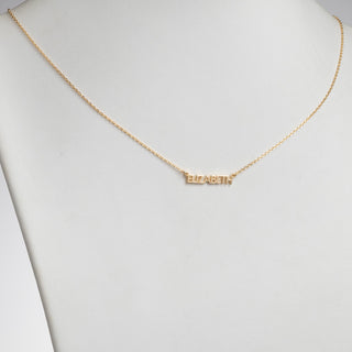14K Gold over Sterling Petite Uppercase Name Station Necklace
