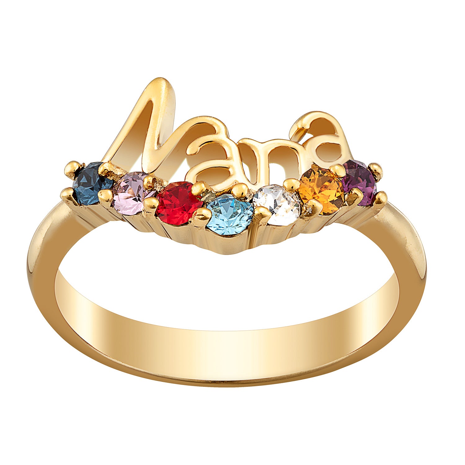 Gold over Sterling NANA Family Birthstone Ring – Limoges Jewelry