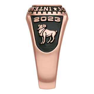 Ladies Rose Gold CELEBRIUM Traditional Birthstone Class Ring