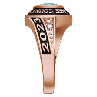 Women's Rose Gold CELEBRIUM Marquise Birthstone and CZ Class Ring