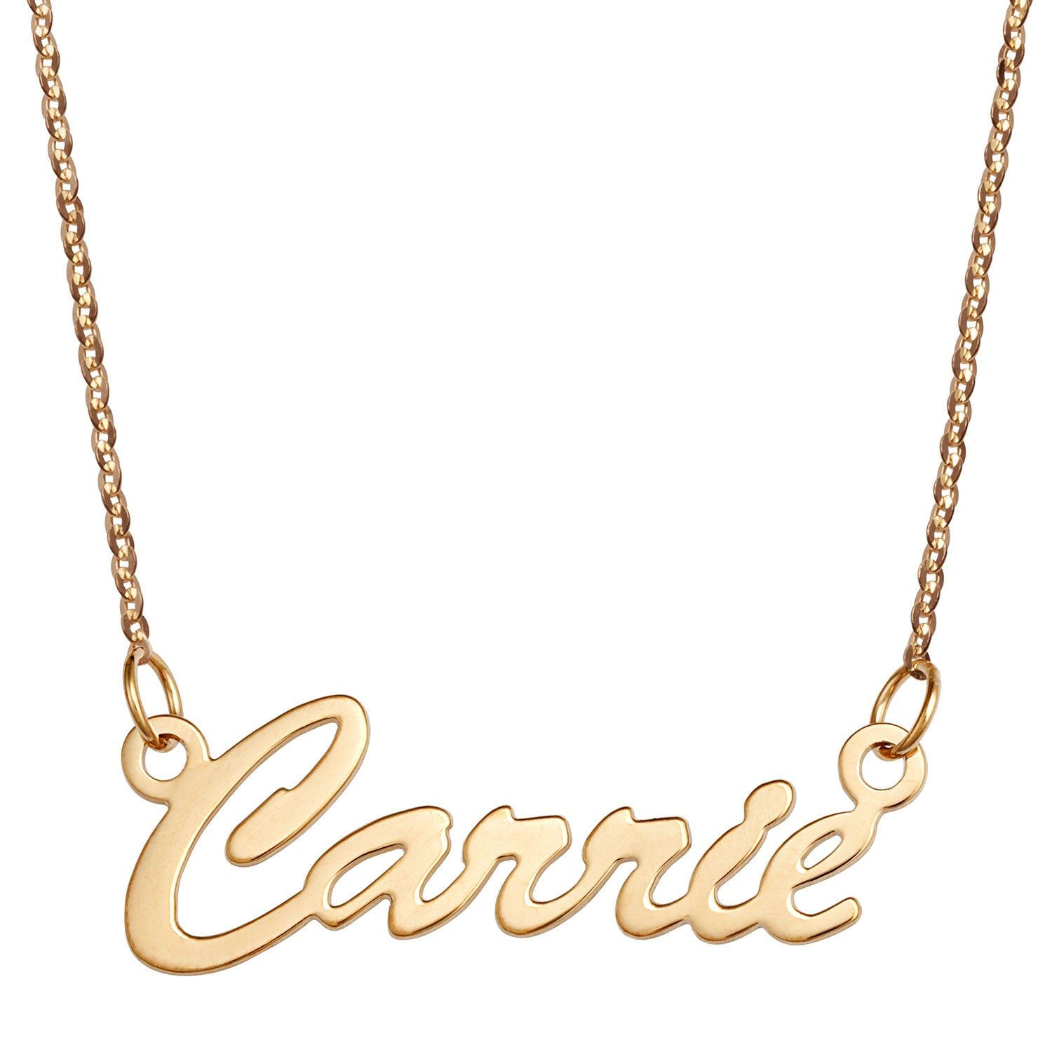 10K Yellow Gold Script Name Necklace – Limoges Jewelry