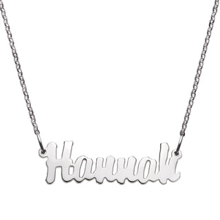 10K White Gold Mini Name Necklace