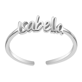 Sterling Silver Petite Name Ring