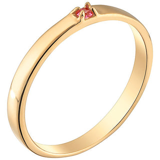 14K Gold over Sterling Birthstone Band Ring