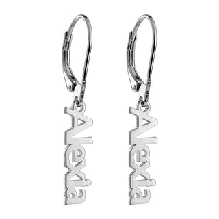Sterling Silver Personalized Name Dangle Earrings