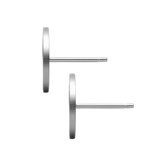 Sterling Silver Engraved Monogram Disc Earrings