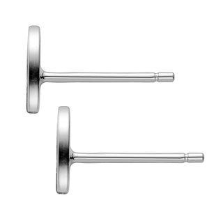 Sterling Silver Petite Engraved Initial Heart Earrings