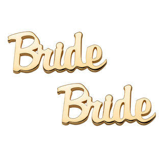 14K Gold over Sterling Script Bride Button Earrings