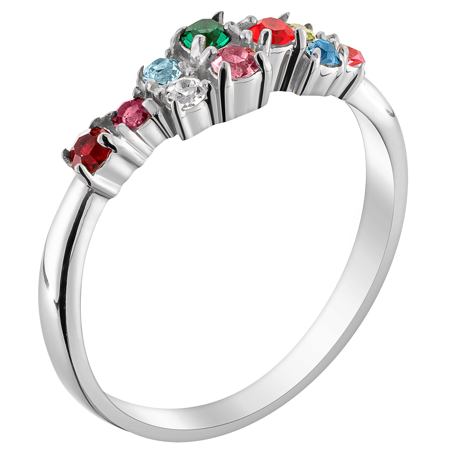 Sterling Silver Mother's and Family Birthstone Ring – Limoges Jewelry