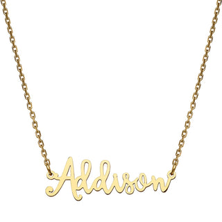 Stainless Steel Handwritten Script Name Necklace