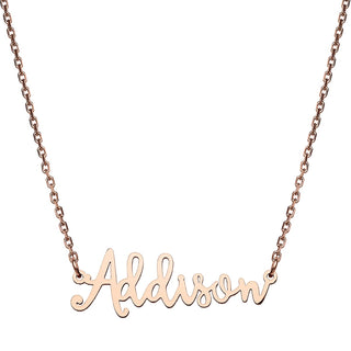 Stainless Steel Handwritten Script Name Necklace