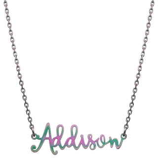 Stainless Steel Handwritten Script Name Necklace