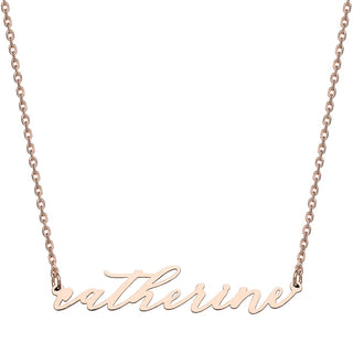 Stainless Steel Handwritten Lowercase Script Name Necklace