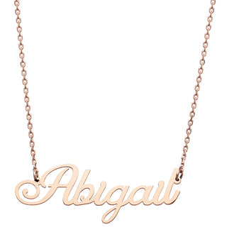Stainless Steel Fancy Script Name Necklace