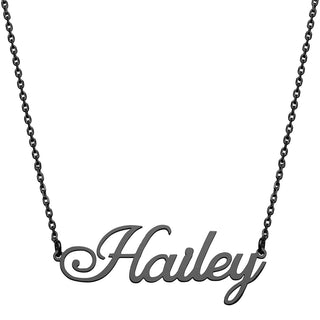 Stainless Steel Fancy Script Name Necklace