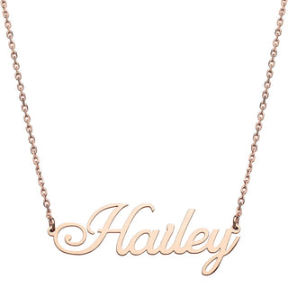 Stainless Steel Fancy Script Name Necklace