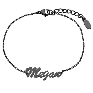 Stainless Steel Script Name Bracelet