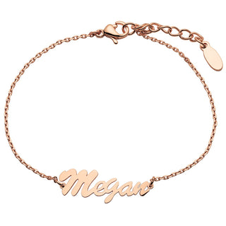 Stainless Steel Script Name Bracelet