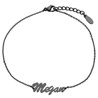 Stainless Steel Script Name Anklet