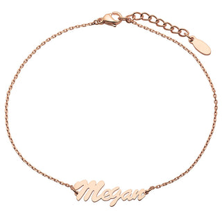 Stainless Steel Script Name Anklet
