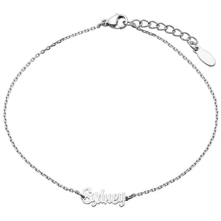 Stainless Steel Mini Name Anklet