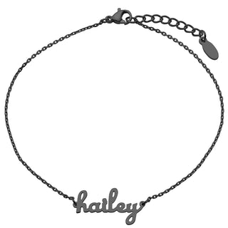 Stainless Steel Lowercase Script Name Anklet