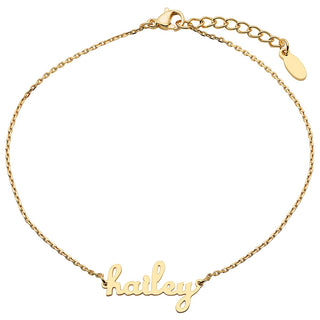 Stainless Steel Lowercase Script Name Anklet