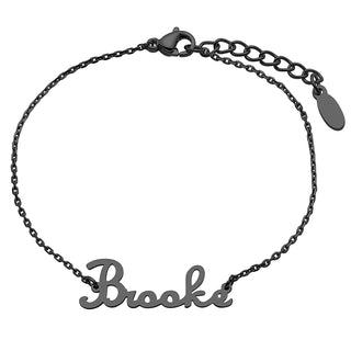 Stainless Steel Fancy Script Name Bracelet