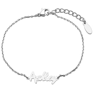 Stainless Steel Bold Name Bracelet