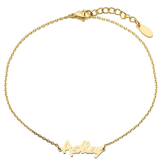 Stainless Steel Bold Name Anklet