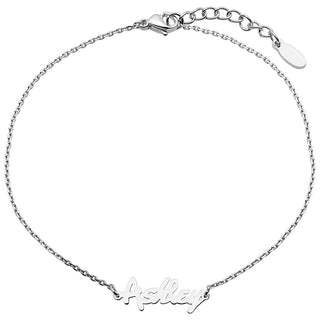 Stainless Steel Bold Name Anklet