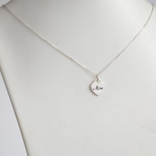 Sterling Silver Engraved Double Heart Necklace