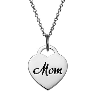 Sterling Silver Engraved Double Heart Necklace