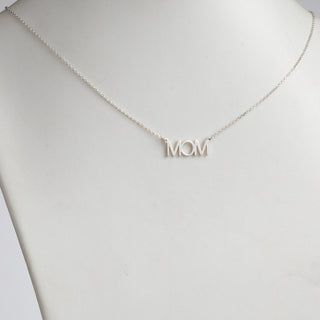 Sterling Silver Mom Station Necklace