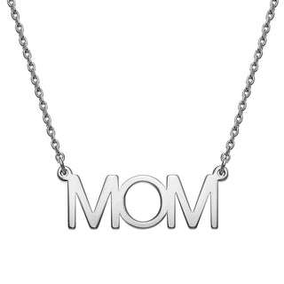 Sterling Silver Mom Station Necklace