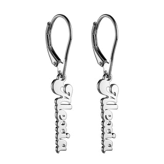 Sterling Silver Name Dangle Earrings