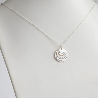 Sterling Silver Graduation Nesting Circles Necklace