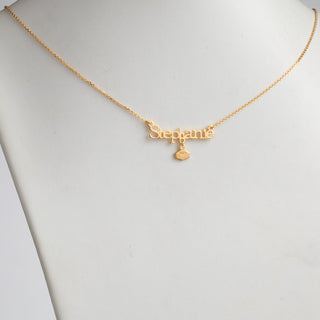 14K Gold over Sterling Name with Graduation Cap Charm Necklace