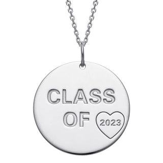 Sterling Silver Graduation Class of Disc Pendant