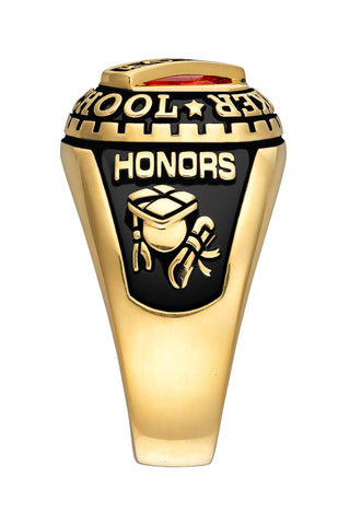 Ladies' 14K Gold Plated Celebrium Bridge Birthstone Class Ring